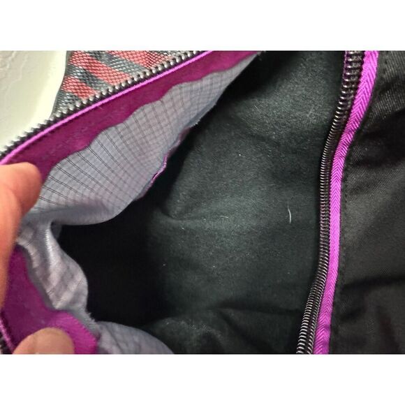 Adidas Purple Drawstring Bag With Zipper Pocket Logo Straps Gym‎ Training - Picture 4 of 6